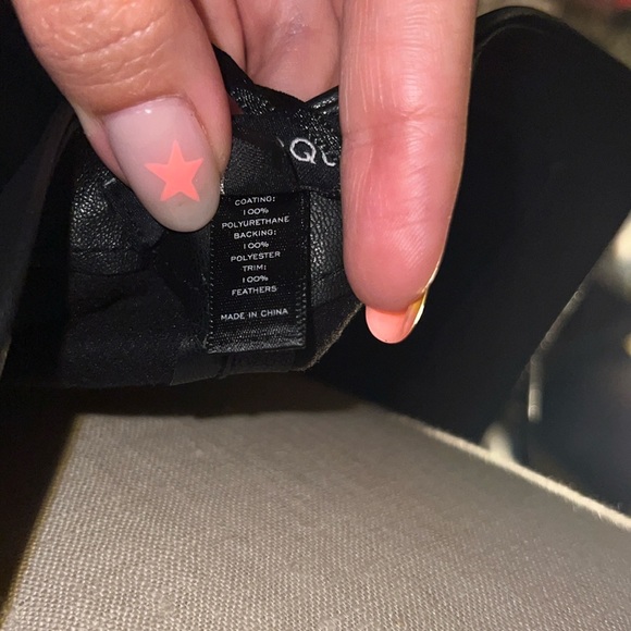 Lamarque Mollie Womens Vegan Leather Feather Mini Dress - Picture 7 of 8